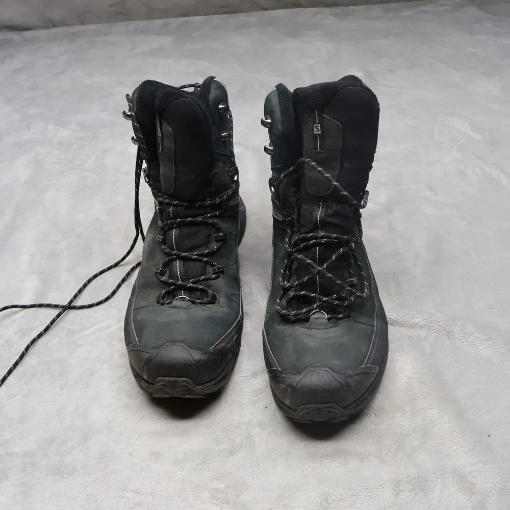 Salomon Mens 10.5 Hiking Boots Black X Ultra Winter CS WP‎ 2 Leather Contagrip